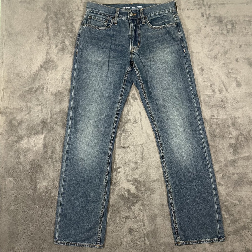 Old Navy Straight Built-In Tough Jeans 30x32 Blue Denim Classic Fit